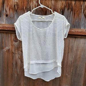 Ya Los Angeles Crop Sleeve Top Size Small